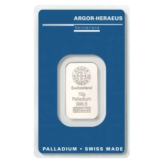 10 g Palladiumbarren Argor-Heraeus