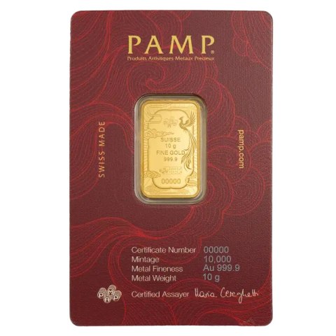10 g Goldbarren Good Luck Phönix | PAMP