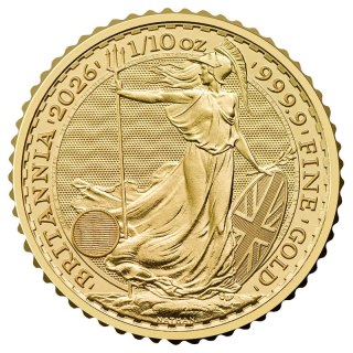 1/10 oz Britannia Charles III Goldmünze | 2026