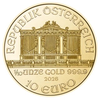 1/10 oz Wiener Philharmoniker Goldmünze | 2026