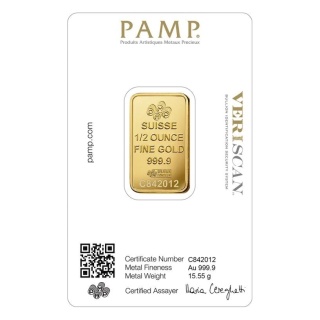 1/2 oz Goldbarren | PAMP Fortuna