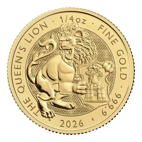 1/4 oz Royal Tudor Beasts Queen's Lion Goldmünze | 2026