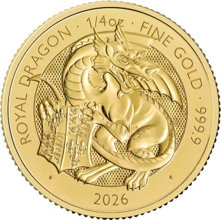 1/4 Unze Tudor Beasts Royal Dragon Gold Coin | 2026