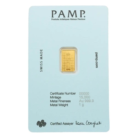 1 g Diego Maradona Goldbarren | PAMP – Revers