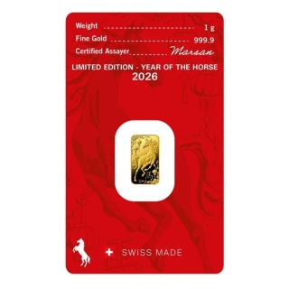 1 g Jahr des Pferdes Goldbarren | Argor-Heraeus | 2026