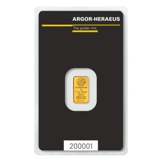 1 g Goldbarren | Argor-Heraeus | Kinebar