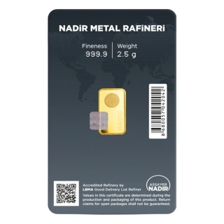 2,5 g Goldbarren | Nadir | LBMA