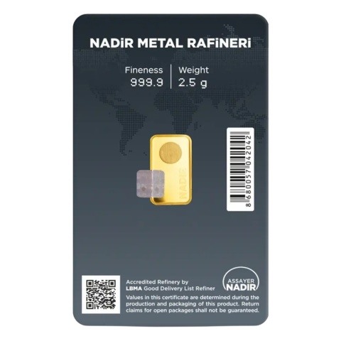 2,5 g Goldbarren | Nadir | LBMA