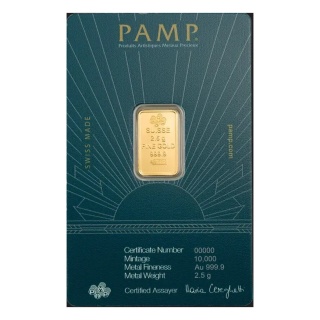 2,5 g Goldbarren | PAMP | Lady of Liberty