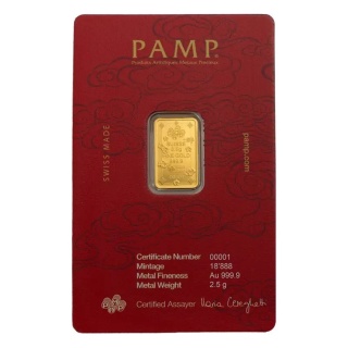 2,5 g Goldbarren | PAMP | Lucky Cat