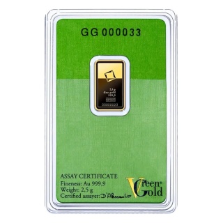 2,5 g Goldbarren | Valcambi | Green Gold