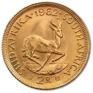 2 Rand Südafrika Goldmünze | 1961 - 1983