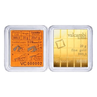 20 x 1 g CombiBar® Goldbarren | Valcambi