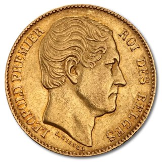 20 Francs Belgien Leopold I Goldmünze | 1831 - 1865