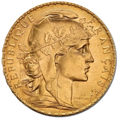 20 Francs Frankreich Marianne und Hahn Goldmünze | 1899 - 1914