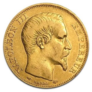 20 Francs Frankreich Napoleon III Goldmünze | 1853 - 1860