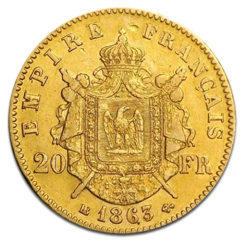 20 Francs Frankreich Napoleon III Goldmünze | 1853 - 1860
