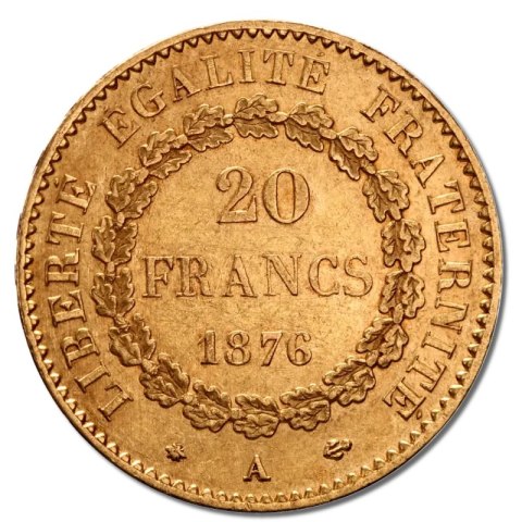 20 Francs Frankreich Dritte Republik Engel Goldmünze | 1871 - 1898