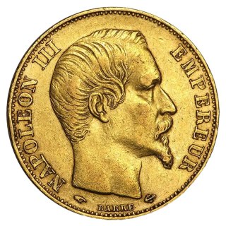 20 Francs Napoleon III Bonaparte Goldmünze | Gemischte Jahrgänge