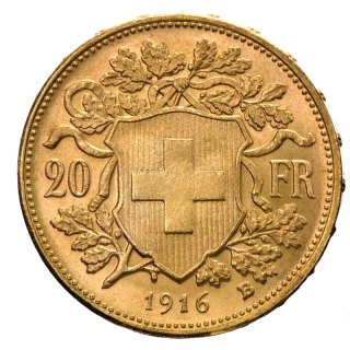 20 Schweizer Franken Vreneli Goldmünze | 1897 - 1949