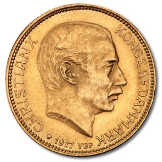 20 Kronen Dänemark Christian X Goldmünze | 1913 - 1917