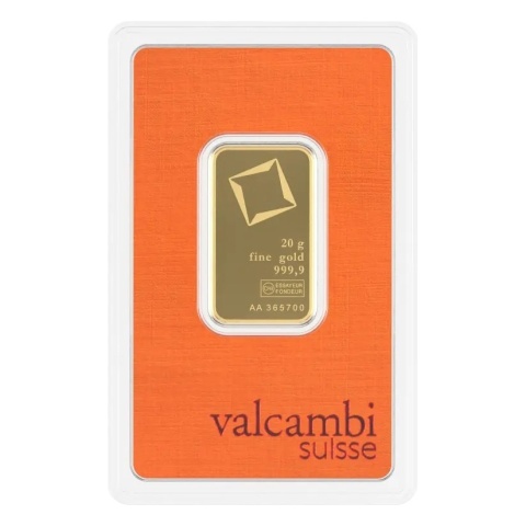 20 g Goldbarren | Valcambi – Avers