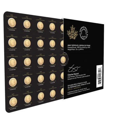 25 x 1 g Maple Leaf MapleGram Goldmünzen | 2026