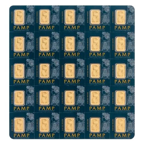 25 x 1 g PAMP Multigram Goldbarren