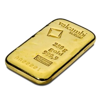 250 g Goldbarren | Valcambi | Gegossen