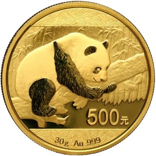 30 g Chinesischer Panda Goldmünze | Gemischte Jahrgänge