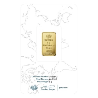 5 g Goldbarren Rosa | PAMP Suisse