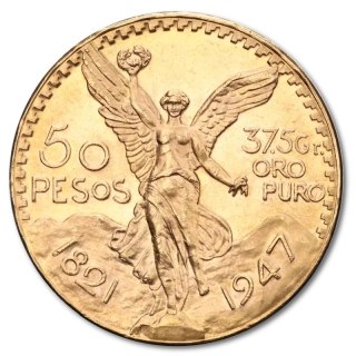 50 Peso Mexiko Goldmünze | 1821 - 1947