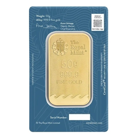 50 g Britannia Goldbarren | Royal Mint
