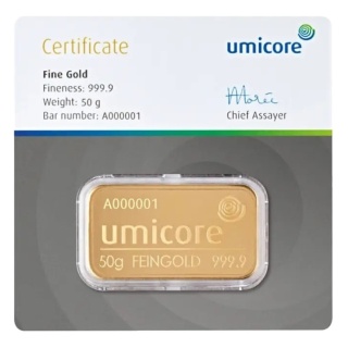 50 g Gold Bar | Umicore