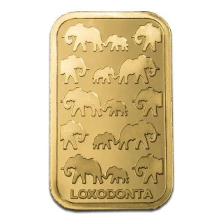 50 g Afrikanischer Elefant Goldbarren | Rand Refinery