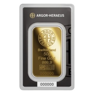 50 g Goldbarren | Argor-Heraeus | Geprägt