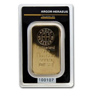 50 g Goldbarren | Argor-Heraeus | Kinebar