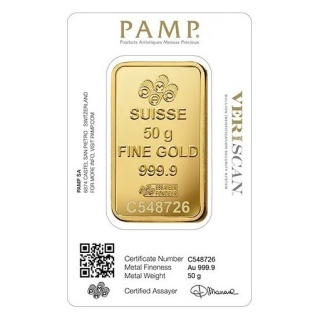 50 g Goldbarren PAMP Fortuna
