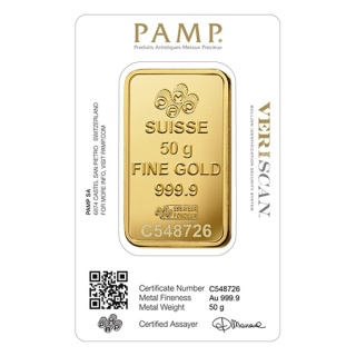50 g Goldbarren PAMP Fortuna