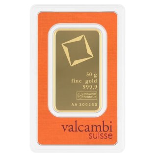 50 g Goldbarren | Valcambi | Geprägt