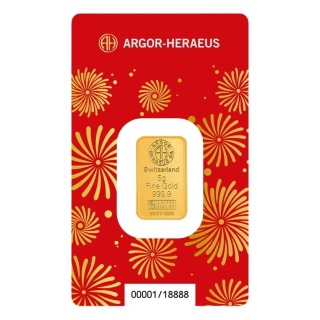 5 g Jahr des Pferdes Goldbarren | Argor-Heraeus | 2026