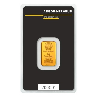 5 g Goldbarren | Argor-Heraeus | Kinebar
