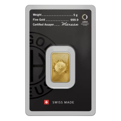 5 g Goldbarren | Argor-Heraeus – Revers