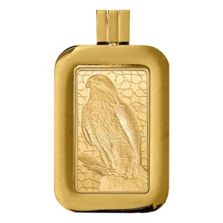 5 g Goldbarren | PAMP Fortuna | Arabischer Falke | Anhänger