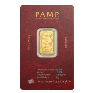 5 g Goldbarren Good Luck Phönix | PAMP