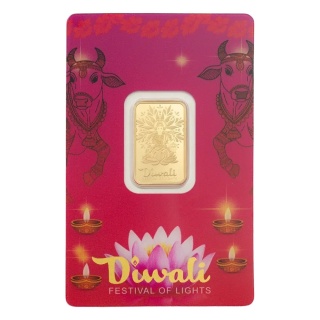 5 g Goldbarren | PAMP | Diwali Lakshmi & Sacred Cow