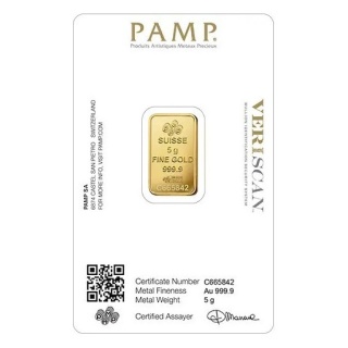 5 g Goldbarren | PAMP Fortuna