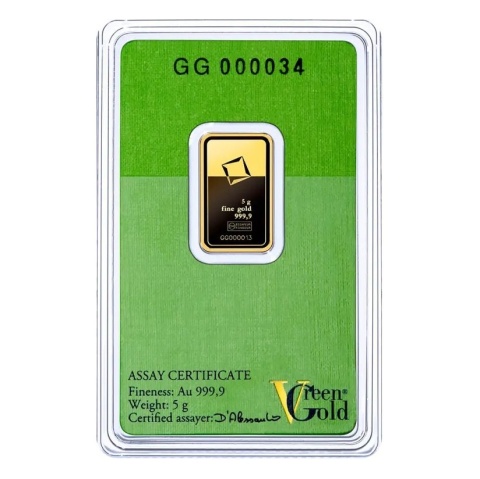 5 g Goldbarren | Valcambi | Green Gold