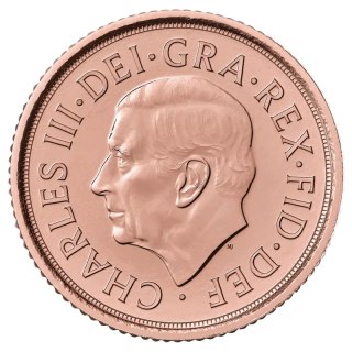 Gedenk-Halbsovereign Charles III Goldmünze | 2022