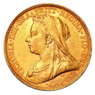 Sovereign Königin Victoria „Old Head“ Goldmünze | 1893 - 1901